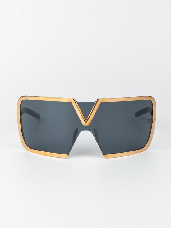 Valentino Women Sunglasses Titanium Gold Grey Mask V-ROMASK VLS-120A 146 main image 14